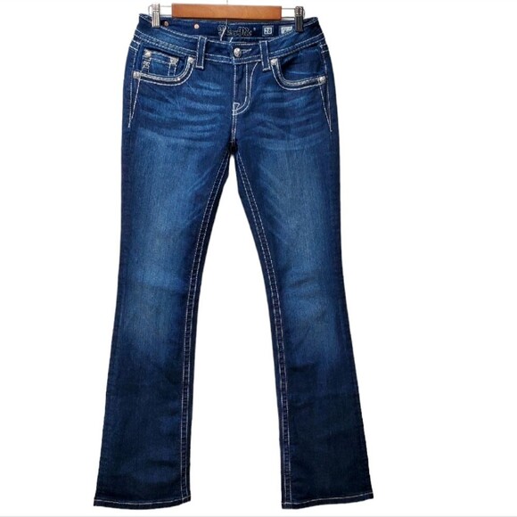 MISS ME Signature Bootcut Jeans with Embellished Flap Pocket Size 28 - Picture 1 of 12